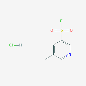 molecular formula C6H7Cl2NO2S B8090671 5-Methylpyridine-3-sulfonyl chloride hydrochloride 