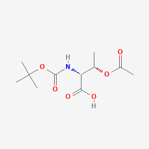 molecular formula C11H19NO6 B8090687 (2R,3S)-3-acetoxy-2-((tert-butoxycarbonyl)amino)butanoic acid 