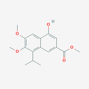 molecular formula C17H20O5 B8090718 Methyl 4-hydroxy-8-isopropyl-6,7-dimethoxy-2-naphthoate 