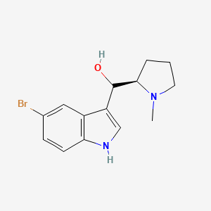 molecular formula C14H17BrN2O B8090743 (5-bromo-1H-indol-3-yl)-[(2R)-1-methylpyrrolidin-2-yl]methanol 