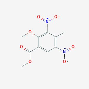 molecular formula C10H10N2O7 B8090758 Methyl 2-methoxy-4-methyl-3,5-dinitrobenzoate 