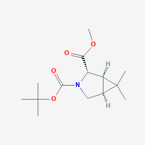molecular formula C14H23NO4 B8090799 (1S,2S,5R)-3-tert-butyl 2-methyl 6,6-dimethyl-3-azabicyclo[3.1.0]hexane-2,3-dicarboxylate 