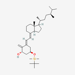molecular formula C34H60O2Si B8090810 (1S,5R,E)-5-(tert-butyldimethylsilyloxy)-3-((E)-2-((1R,3aS,7aR)-1-((2R,5S)-5,6-dimethylheptan-2-yl)-7a-methyldihydro-1H-inden-4(2H,5H,6H,7H,7aH)-ylidene)ethylidene)-2-methylenecyclohexanol 