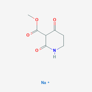 molecular formula C7H9NNaO4+ B8090818 3-Piperidinecarboxylic acid, 2,4-dioxo-, methyl ester, sodium salt (1:1) 