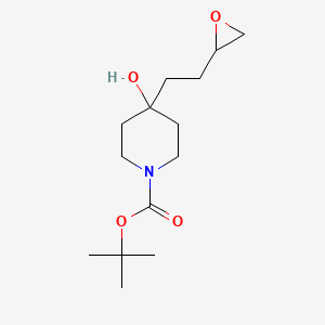 molecular formula C14H25NO4 B8090847 Tert-butyl 4-hydroxy-4-(2-(oxiran-2-yl)ethyl)piperidine-1-carboxylate 