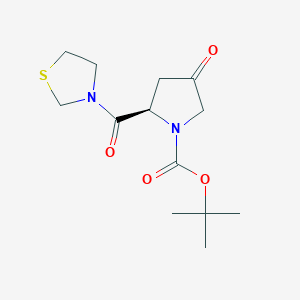molecular formula C13H20N2O4S B8090891 (R)-tert-butyl 4-oxo-2-(thiazolidine-3-carbonyl)pyrrolidine-1-carboxylate 