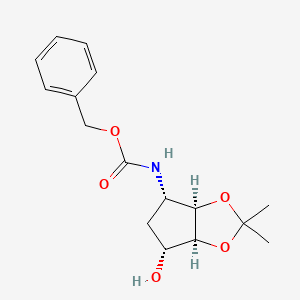 molecular formula C16H21NO5 B8090905 benzyl((3aR,4S,6R,6aS)-6-hydroxy-2,2-dimethyltetrahydro-3aH-cyclopenta[d][1,3]dioxol-4-yl)carbamate 