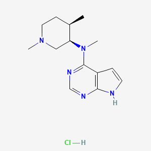 molecular formula C14H22ClN5 B8090991 N-((3R,4R)-1,4-diMethylpiperidin-3-yl)-N-Methyl-7H-pyrrolo[2,3-d]pyriMidin-4-aMine (Hydrochloride) 