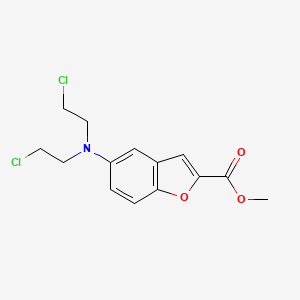 molecular formula C14H15Cl2NO3 B8091012 Methyl 5-(bis(2-chloroethyl)amino)benzofuran-2-carboxylate 