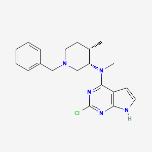 molecular formula C20H24ClN5 B8091020 N-((3S,4S)-1-benzyl-4-methylpiperidin-3-yl)-2-chloro-N-methyl-7H-pyrrolo[2,3-d]pyrimidin-4-amine 