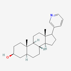 molecular formula C24H35NO B8091027 (3S,5S,8R,9S,10S,13S,14S)-10,13-dimethyl-17-(pyridin-3-yl)hexadecahydro-1H-cyclopenta[a]phenanthren-3-ol 