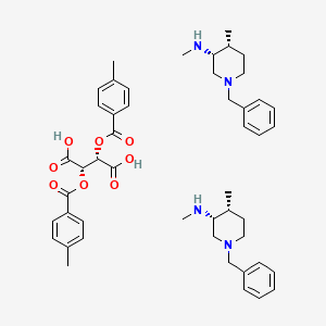molecular formula C48H62N4O8 B8091030 (3R,4R)-1-benzyl-N,4-dimethylpiperidin-3-amine hemi((2S,3S)-2,3-bis((4-methylbenzoyl)oxy)succinate) 