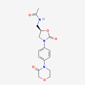 molecular formula C16H19N3O5 B8091065 (R)-N-((2-oxo-3-(4-(3-oxomorpholino)phenyl)oxazolidin-5-yl)methyl)acetamide 