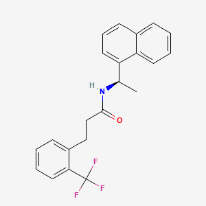 molecular formula C22H20F3NO B8091104 (R)-N-(1-(naphthalen-1-yl)ethyl)-3-(2-(trifluoromethyl)phenyl)propanamide 