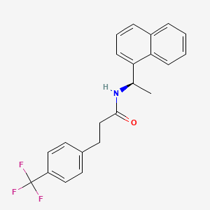 molecular formula C22H20F3NO B8091111 (R)-N-(1-(naphthalen-1-yl)ethyl)-3-(4-(trifluoromethyl)phenyl)propanamide 