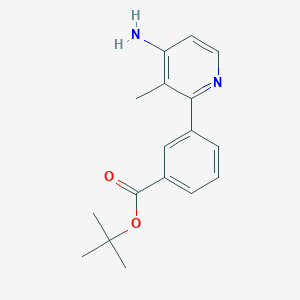 molecular formula C17H20N2O2 B8091131 Tert-butyl 3-(4-amino-3-methylpyridin-2-yl)benzoate 