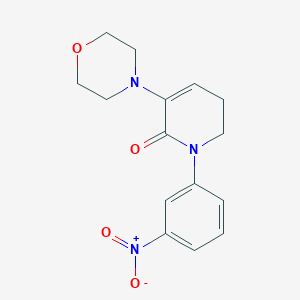 molecular formula C15H17N3O4 B8091163 3-morpholino-1-(3-nitrophenyl)-5,6-dihydropyridin-2(1H)-one 