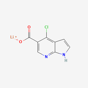 molecular formula C8H4ClLiN2O2 B8091254 lithium 4-chloro-1H-pyrrolo[2,3-b]pyridine-5-carboxylate 