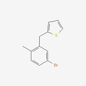 molecular formula C12H11BrS B8091286 2-(5-溴-2-甲基苄基)噻吩 