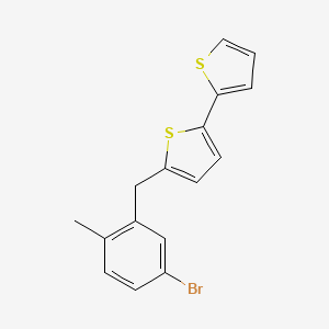 molecular formula C16H13BrS2 B8091296 5-(5-Bromo-2-methylbenzyl)-2,2'-bithiophene 