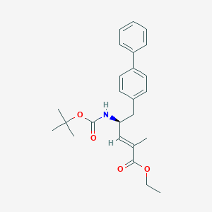 molecular formula C25H31NO4 B8091409 (S,E)-ethyl 5-([1,1'-biphenyl]-4-yl)-4-((tert-butoxycarbonyl)amino)-2-methylpent-2-enoate 