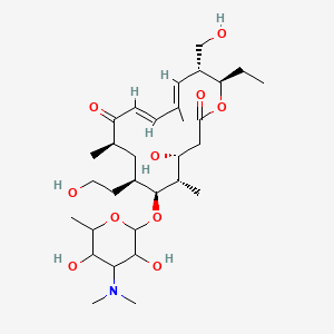 molecular formula C31H53NO10 B8091427 (4R,5S,6S,7R,9R,11E,13E,15R,16R)-6-[4-(dimethylamino)-3,5-dihydroxy-6-methyloxan-2-yl]oxy-16-ethyl-4-hydroxy-7-(2-hydroxyethyl)-15-(hydroxymethyl)-5,9,13-trimethyl-1-oxacyclohexadeca-11,13-diene-2,10-dione 