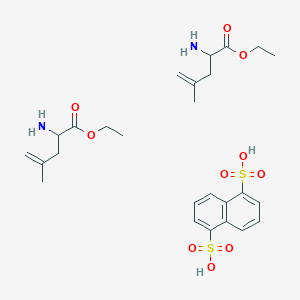 molecular formula C26H38N2O10S2 B8091464 Ethyl 2-amino-4-methylpent-4-enoate heminaphthalene-1,5-disulfonate 