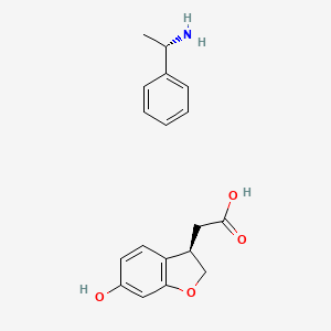 molecular formula C18H21NO4 B8091497 (S)-1-phenylethanamine (R)-2-(6-hydroxy-2,3-dihydrobenzofuran-3-yl)acetate 