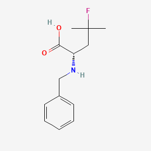 molecular formula C13H18FNO2 B8091511 (S)-2-(benzylamino)-4-fluoro-4-methylpentanoic acid 