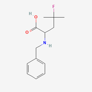 molecular formula C13H18FNO2 B8091516 2-(Benzylamino)-4-fluoro-4-methylpentanoic acid 