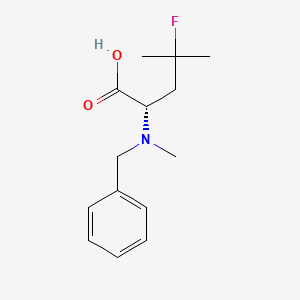 molecular formula C14H20FNO2 B8091523 (S)-2-(benzyl(methyl)amino)-4-fluoro-4-methylpentanoic acid 