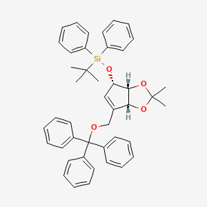 tert-butyl(((3aR,4S,6aR)-2,2-dimethyl-6-((trityloxy)methyl)-4,6a-dihydro-3aH-cyclopenta[d][1,3]dioxol-4-yl)oxy)diphenylsilane