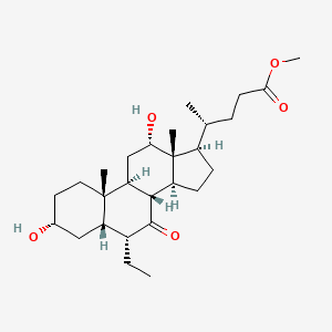 molecular formula C27H44O5 B8091564 (R)-methyl 4-((3R,5S,6S,8R,9S,10S,12S,13R,14S,17R)-6-ethyl-3,12-dihydroxy-10,13-dimethyl-7-oxohexadecahydro-1H-cyclopenta[a]phenanthren-17-yl)pentanoate 