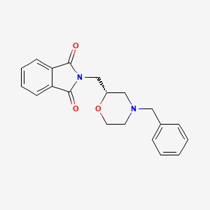 molecular formula C20H20N2O3 B8091586 (S)-2-((4-benzylmorpholin-2-yl)methyl)isoindoline-1,3-dione 