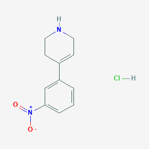 molecular formula C11H13ClN2O2 B8091607 4-(3-Nitrophenyl)-1,2,3,6-tetrahydropyridine hydrochloride 