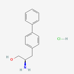 molecular formula C15H18ClNO B8091640 (R)-3-([1,1'-biphenyl]-4-yl)-2-aminopropan-1-ol hydrochloride 