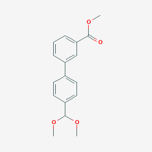 molecular formula C17H18O4 B8091738 Methyl 4'-(dimethoxymethyl)-[1,1'-biphenyl]-3-carboxylate 