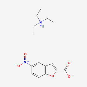 molecular formula C15H20N2O5 B8091759 5-Nitro-1-benzofuran-2-carboxylate;triethylazanium 
