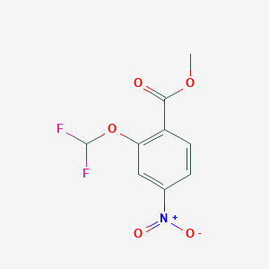 molecular formula C9H7F2NO5 B8091800 Methyl 2-(difluoromethoxy)-4-nitrobenzoate 