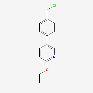 5-[4-(Chloromethyl)phenyl]-2-ethoxypyridine