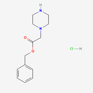 molecular formula C13H19ClN2O2 B8091859 Piperazineacetic acid benzyl ester hydrochloride 