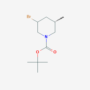 molecular formula C11H20BrNO2 B8091870 (5S)-tert-butyl 3-bromo-5-methylpiperidine-1-carboxylate 