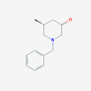 molecular formula C13H17NO B8091871 (R)-1-benzyl-5-methylpiperidin-3-one 
