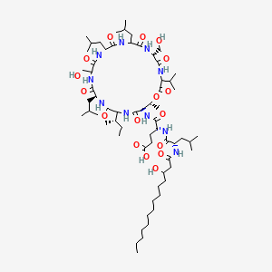 molecular formula C64H114N10O17 B8091898 Unk-Leu-D-Glu-D-aThr(1)-DL-Ile-Leu-DL-Ser-DL-Leu-DL-Leu-D-Ser-DL-Val-(1) 