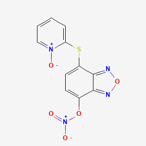 molecular formula C11H6N4O5S B8091936 2,1,3-Benzoxadiazole, 4-nitro-7-[(1-oxido-2-pyridinyl)thio]- 