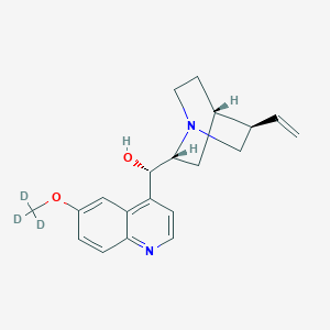 molecular formula C20H24N2O2 B8091947 (S)-[(2R,4S,5R)-5-ethenyl-1-azabicyclo[2.2.2]octan-2-yl]-[6-(trideuteriomethoxy)quinolin-4-yl]methanol 