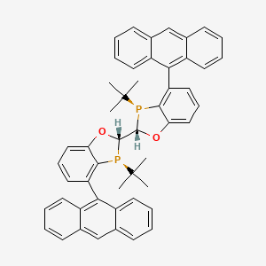 molecular formula C50H44O2P2 B8091996 (2S,2'S,3S,3'S)-4,4'-Di(anthracen-9-yl)-3,3'-di-tert-butyl-2,2',3,3'-tetrahydro-2,2'-bibenzo[d][1,3]oxaphosphole 
