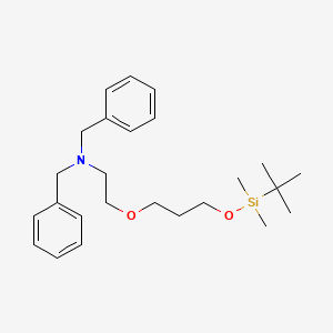 molecular formula C25H39NO2Si B8092006 N,N-Dibenzyl-2-(3-((tert-butyldimethylsilyl)oxy)propoxy)ethanamine 