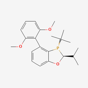 molecular formula C22H29O3P B8092035 (2S,3S)-3-(Tert-butyl)-4-(2,6-dimethoxyphenyl)-2-isopropyl-2,3-dihydrobenzo[d][1,3]oxaphosphole 