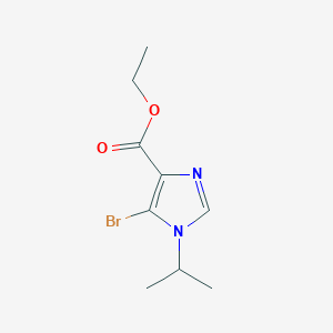 molecular formula C9H13BrN2O2 B8092040 Ethyl 5-bromo-1-(propan-2-yl)-1H-imidazole-4-carboxylate 